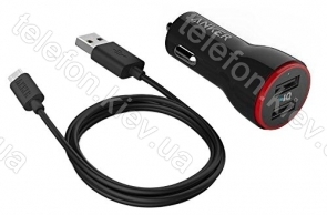   ANKER PowerDrive 2 + Micro USB to USB cable