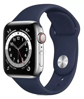 Apple Watch Series 6 GPS + Cellular 40mm Stainless Steel Case with Sport Band