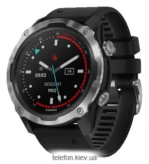 Garmin Descent Mk2 stainless steel with silicone band